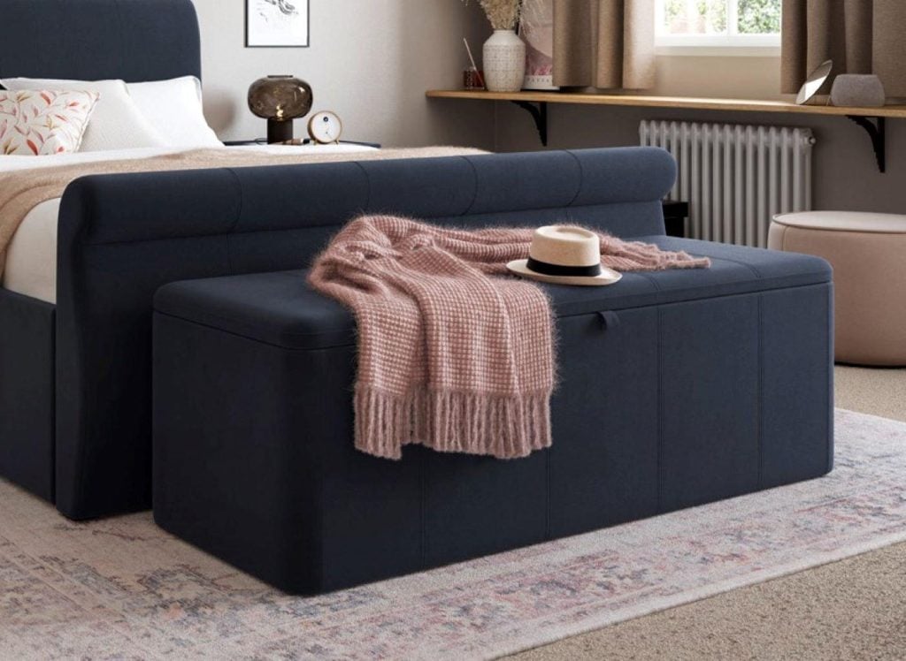 Lucia / Wilson Upholstered Blanket Box - Blue
