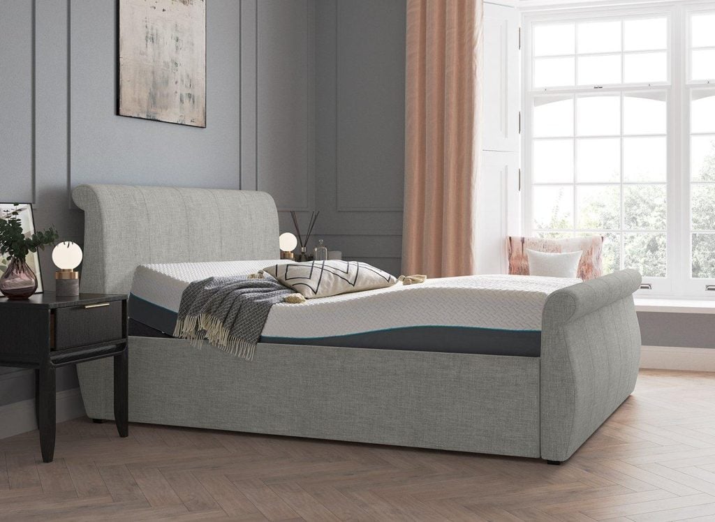 Lucia Sleepmotion Adjustable Upholstered Bed Frame - 6'0 Super King - Silver