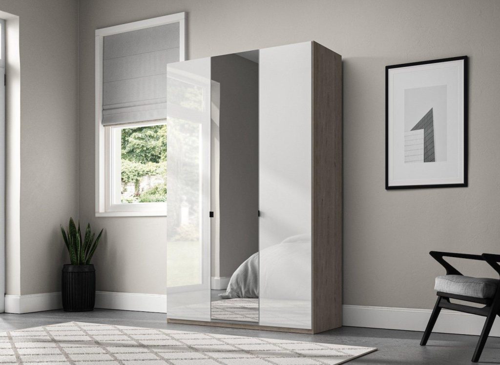 Kirkpatrick Wooden 3-Door Wardrobe - White