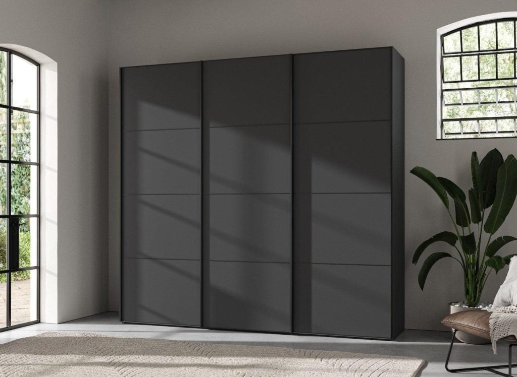Roberts Large 3-Door Wardrobe - Grey