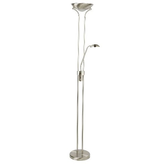 Led Mother And Child Adjustable Floor Lamp In Silver Finish | Bed Sava