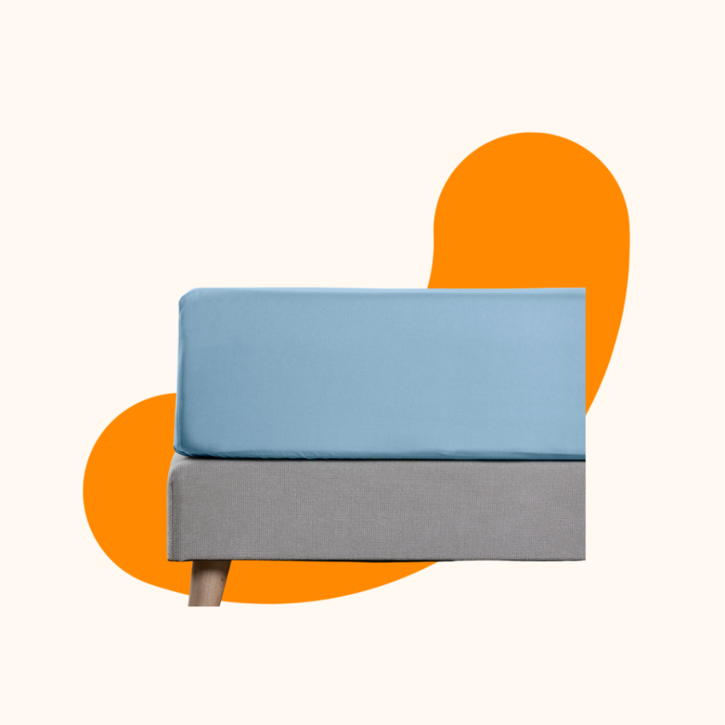 Emma Bed Linen Fitted Sheet Percale 200 TC 135×190 Plain | Bed Sava