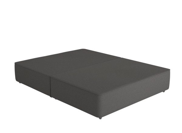 Flaxby Sprung Divan Base  66 Emperor  Grey | Bed Sava