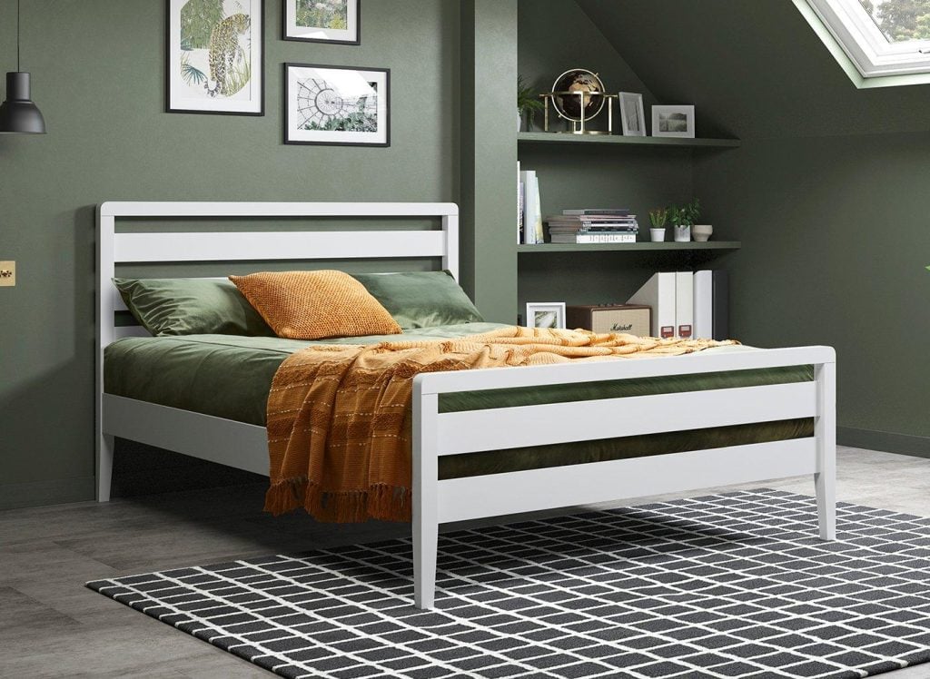 Woodstock Wooden Bed Frame - 5'0 King - White