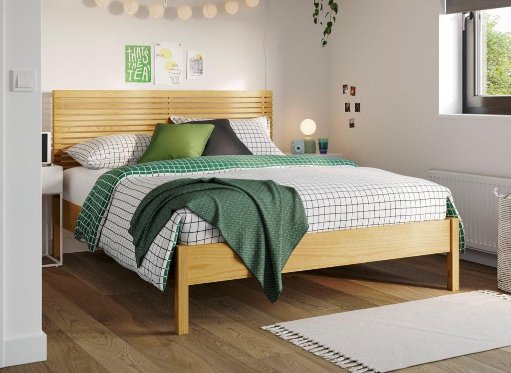 Annika Wooden Low Rise Bed Frame - 4'0 Small Double - Brown