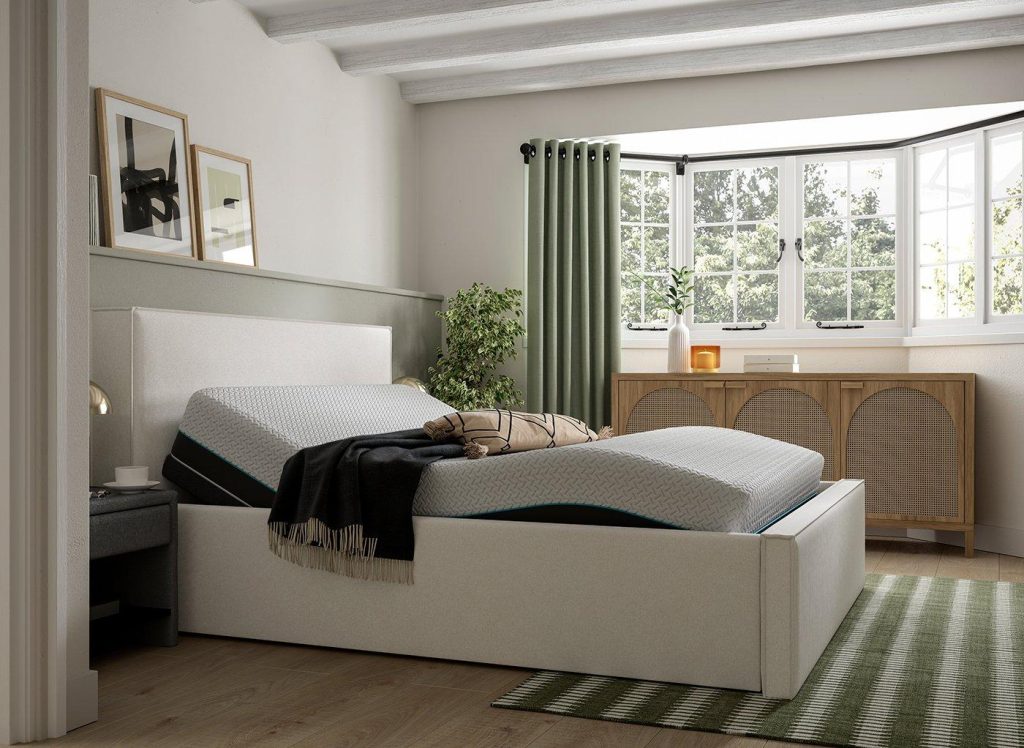 Bethany Sleepmotion Adjustable Upholstered Bed Frame - 6'0 Super King - Grey