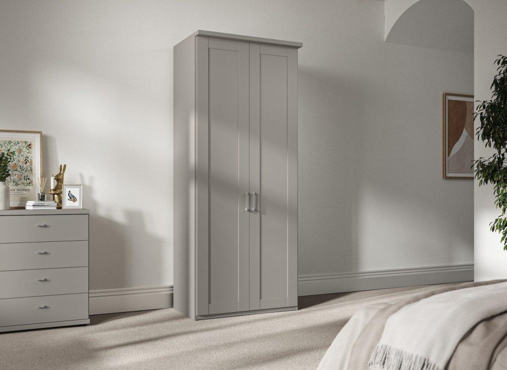 Dover 2-Door Wardrobe - Grey
