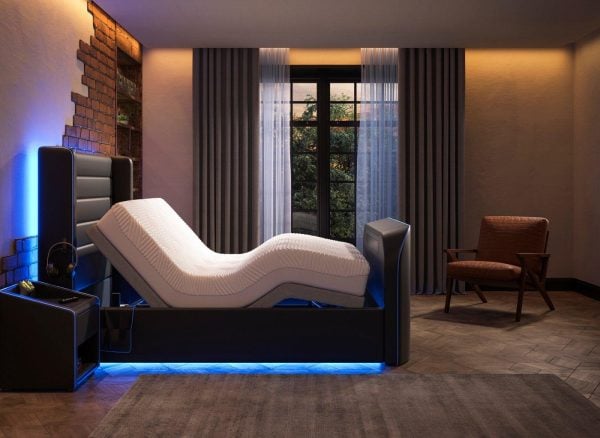 Drift Gaming Sleepmotion 400i Adjustable TV Bed Frame  50 King  Black | Bed Sava