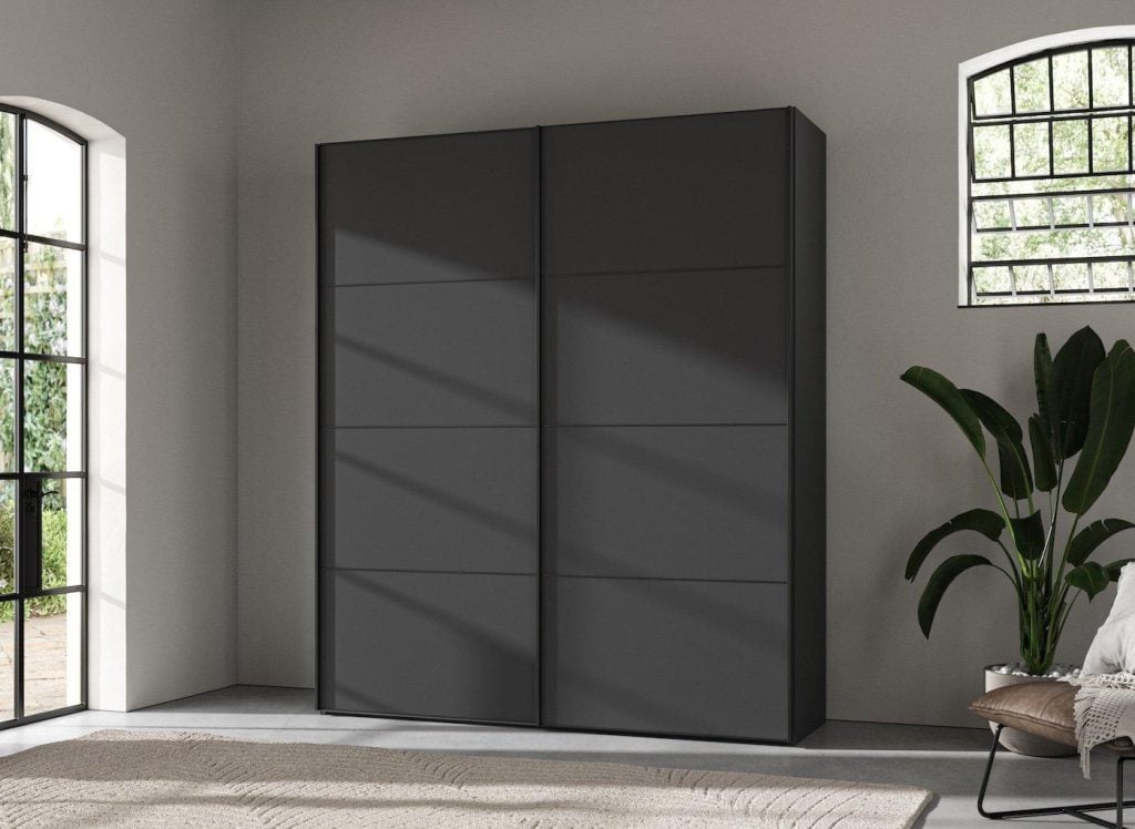 Roberts Medium 2-Door Wardrobe - Grey