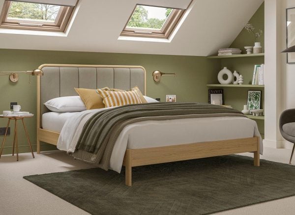 Soren Wooden Bed Frame  50 King  Beige | Bed Sava