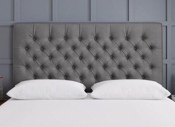 TheraPur Bracken Headboard  30 Single  Grey | Bed Sava