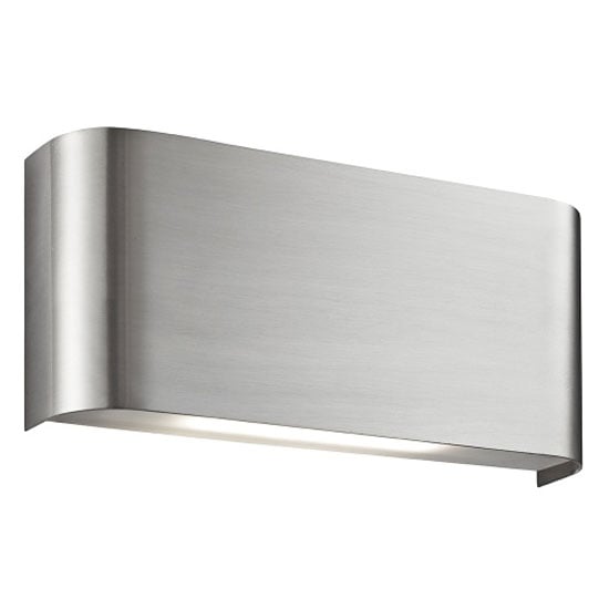 LED Satin Silver Finish With Polycarbonate Lens Wall Light | Bed Sava