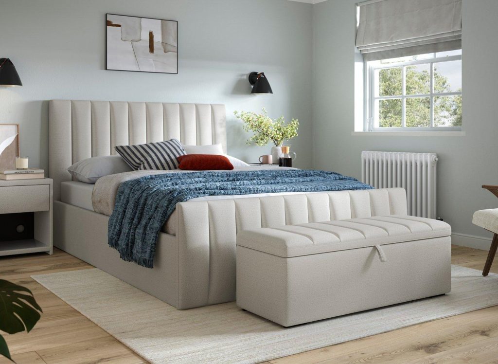 Davies Ottoman Bed Frame - 6'0 Super King - Grey