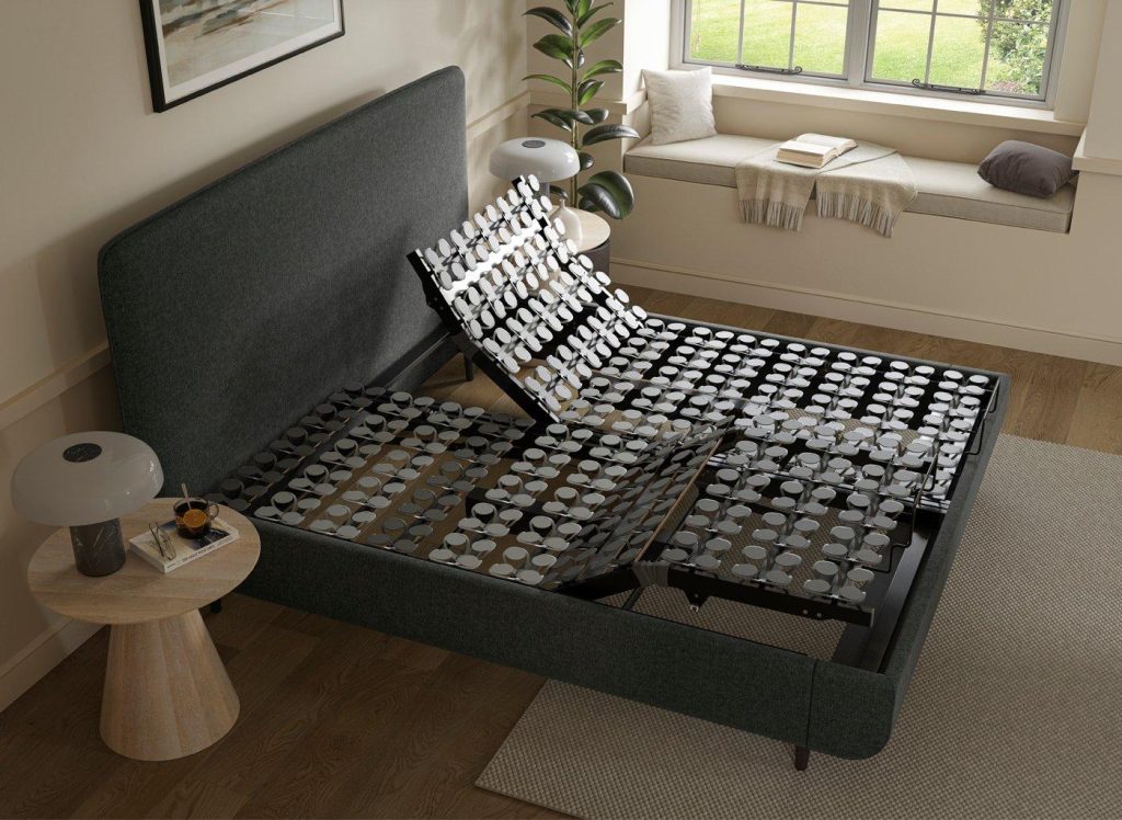 TEMPUR® Sensory Arc Adjustable Upholstered Bed Frame - 6'0 Super King - Grey