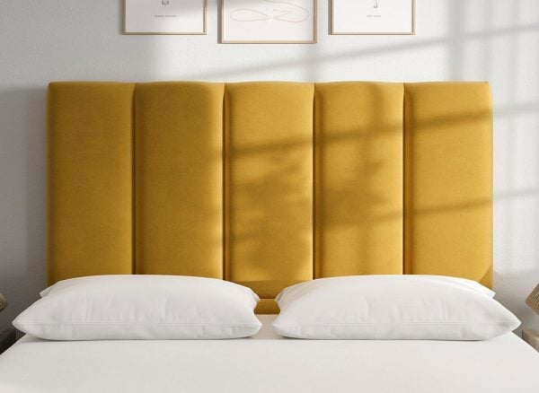 Flaxby Gransmore Headboard  46 Double  Gold | Bed Sava