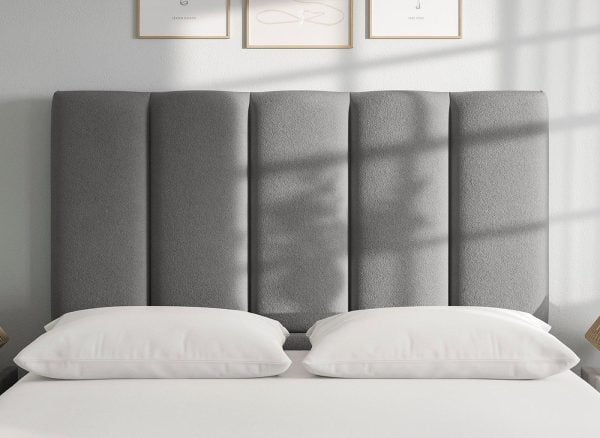 Flaxby Gransmore Headboard  46 Double  Silver | Bed Sava