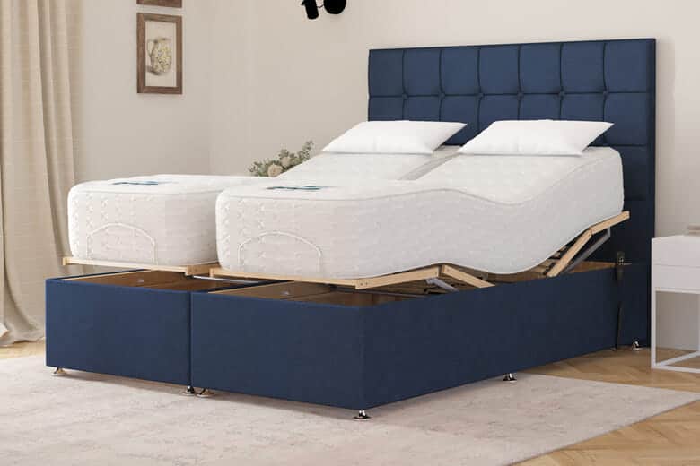 Uplift Elevate Comfort Foam Adjustable Bed and Mattress Set, Bednextday_Carbon, 4 Drawers, Adjustable Single