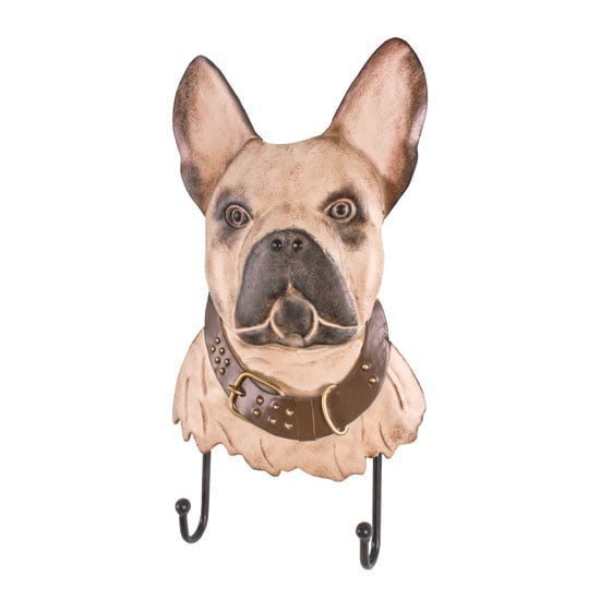 Bulldogge Wall Mounted Coat Rack In Metal With 2 Hooks | Bed Sava