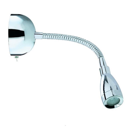 Chrome Flexible Six Led Reading Light With Flexible Chrome Cable | Bed Sava