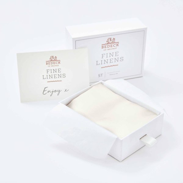 Bedeck of Belfast Fine Linens Silk Standard Pillowcase Chalk | Bed Sava