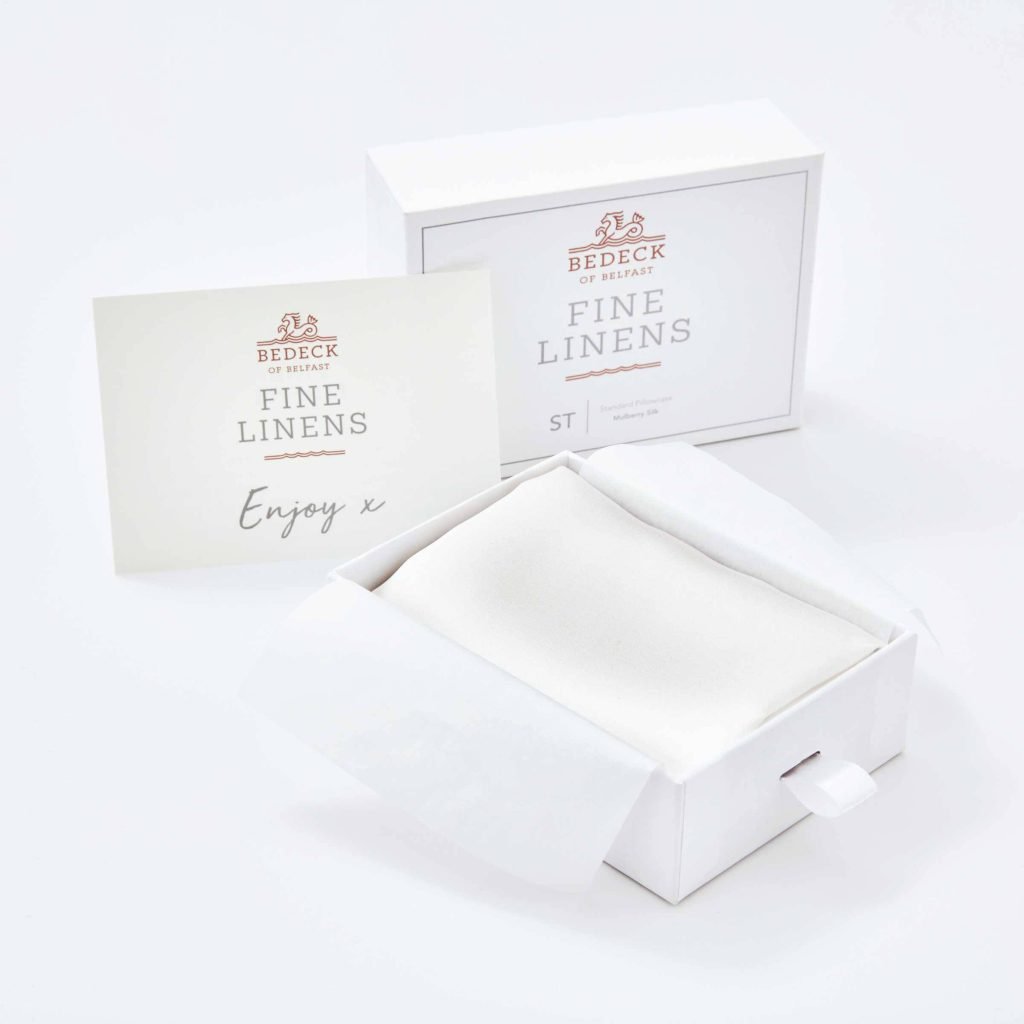Bedeck of Belfast Fine Linens Silk Standard Pillowcase, White