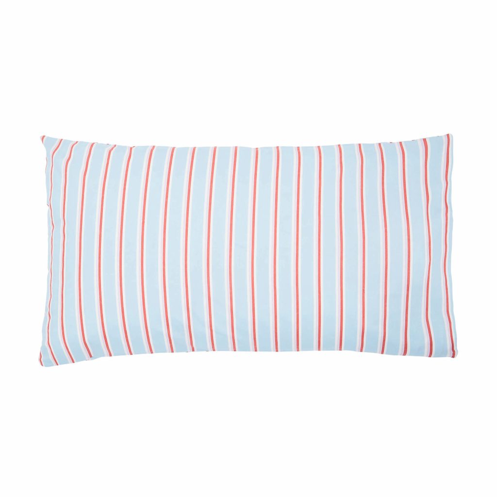 Land & Shore River Pair of Standard Pillowcases, Blue/Red