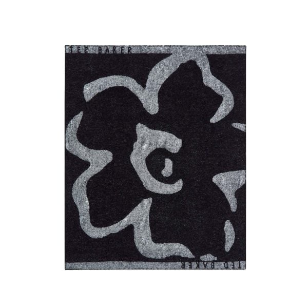 Ted Baker Magnolia Woven Throw Black | Bed Sava