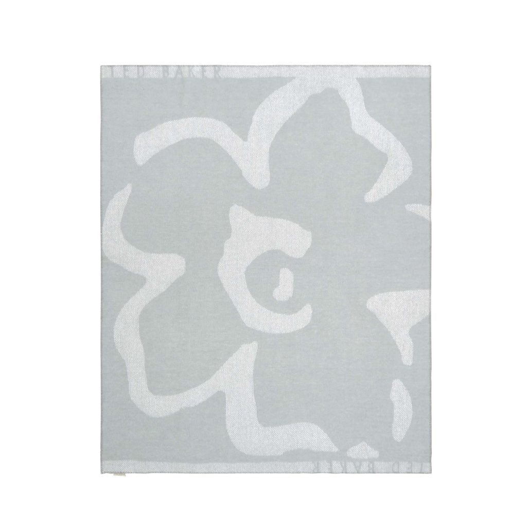 Ted Baker Magnolia Woven Throw, Silver