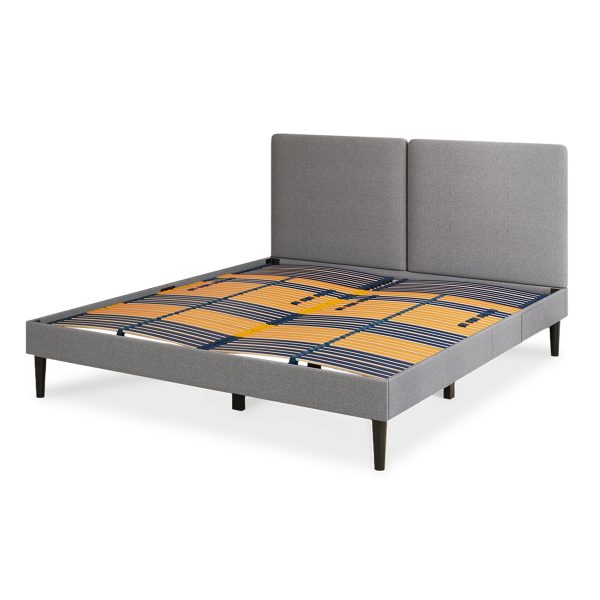 Emma Premium Signature Bed 150×200  Dark Gray  Plain Headboard | Bed Sava