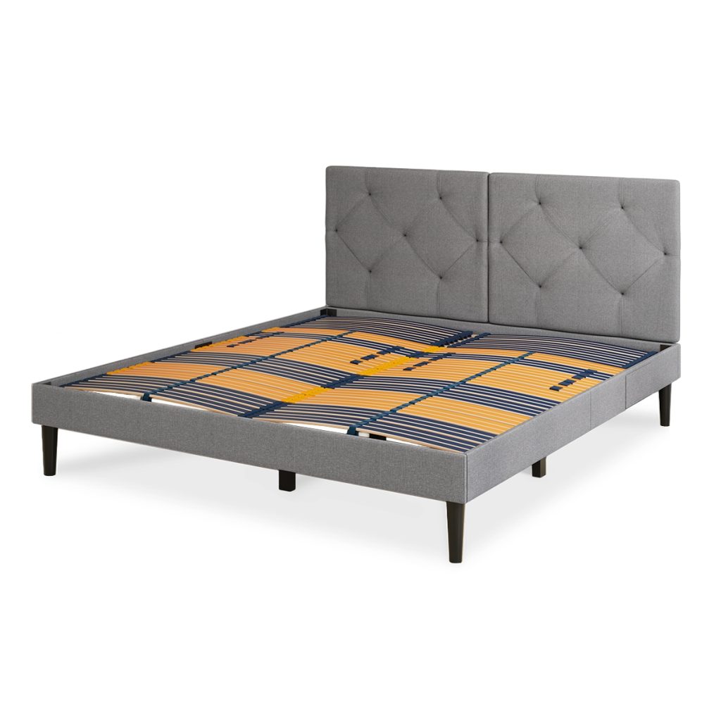 Emma Premium Signature Bed 180x200 - Dark Gray - Tufted Headboard
