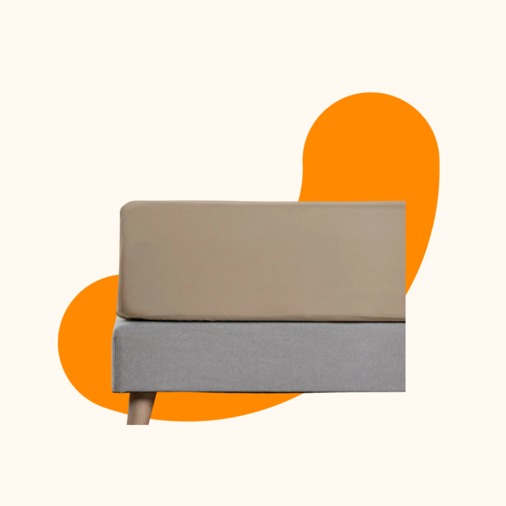 Emma Bed Linen Fitted Sheet Cotton 144 090×190 Plain | Bed Sava