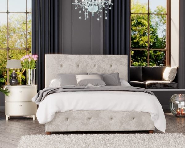 Laurence Llewelyn Bowen Hesper Velvet Fabric Ottoman Bed | Bed Sava