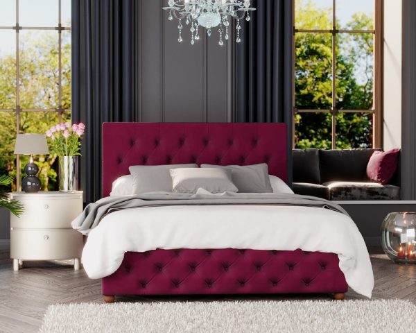 Laurence Llewelyn Bowen Luna Velvet Fabric Ottoman Bed | Bed Sava