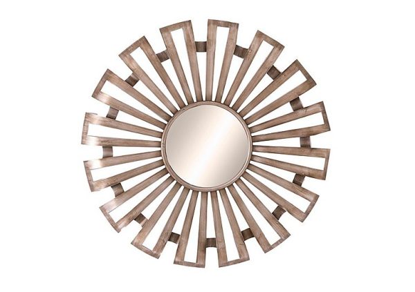 Akino Antiqued Silver Sunburst Mirror | Bed Sava