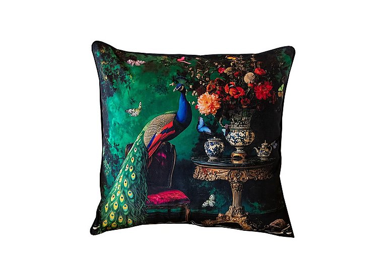 Stately Home Peacock Cushion