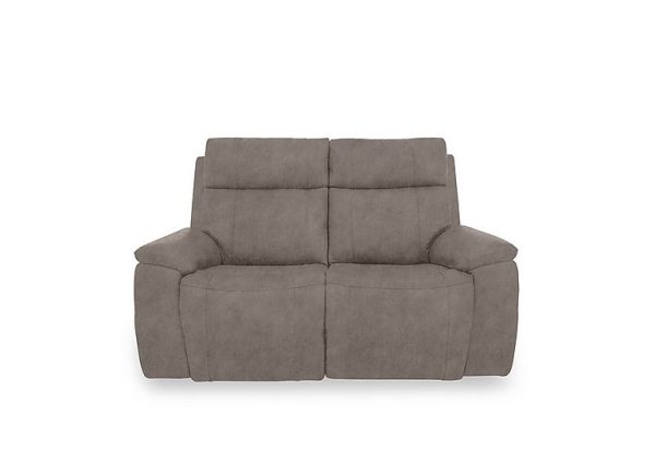 Aero Fabric 2 Seater Power Recliner Sofa with Power Headrests and Heated Seats  Marble Charcoal Grey | Bed Sava