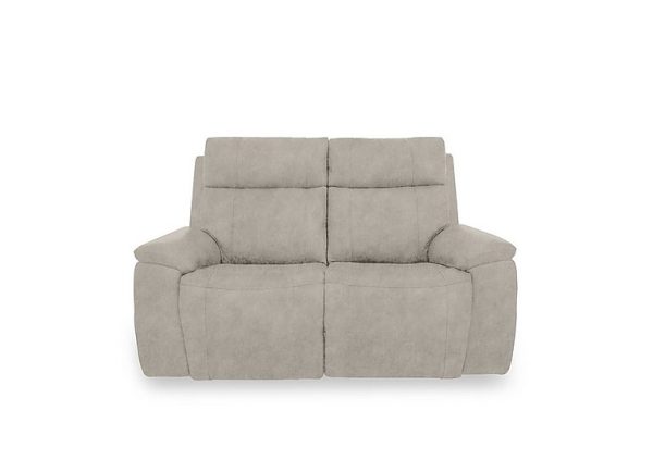 Aero Fabric 2 Seater Power Recliner Sofa with Power Headrests and Heated Seats  Marble Cream | Bed Sava