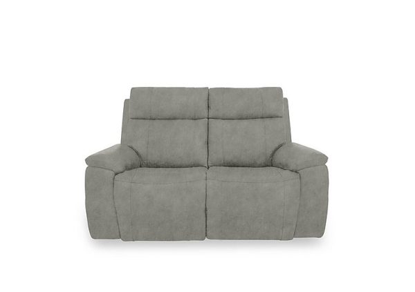 Aero Fabric 2 Seater Power Recliner Sofa with Power Headrests and Heated Seats  Marble Stone | Bed Sava
