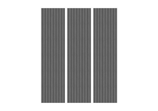 Set of 3 Acoustic Wall Panels  Light Grey | Bed Sava
