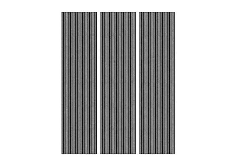 Set of 3 Acoustic Wall Panels - Light Grey
