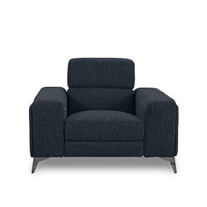 Action Fabric Power Recliner Armchair  Black Mica | Bed Sava