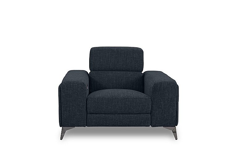 Action Fabric Power Recliner Armchair - Black Mica