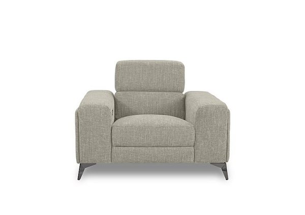 Action Fabric Power Recliner Armchair  Halifax Sand | Bed Sava