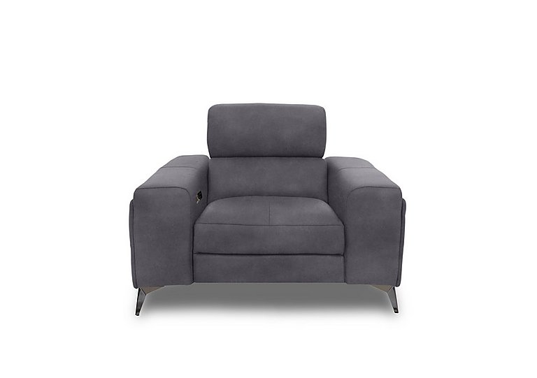 Action Fabric Power Recliner Armchair - Nappa Grey