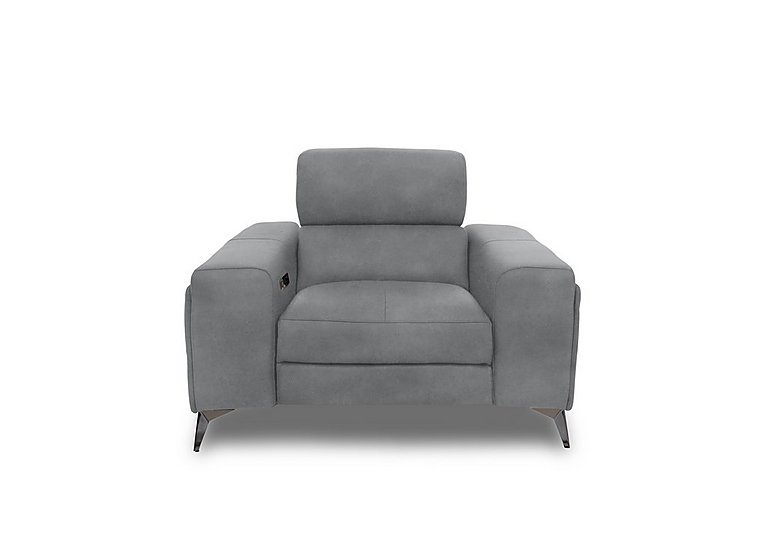 Action Fabric Power Recliner Armchair - Velvet Grey