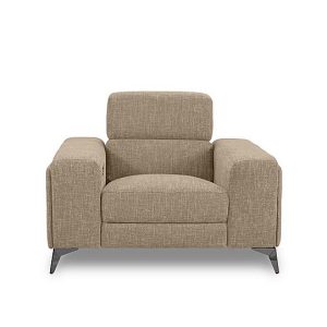 Action Fabric Power Recliner Armchair  Weave Cocoa | Bed Sava