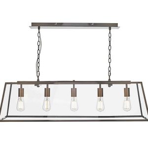 Academy 5 Light Bar Pendant  Antique Cooper | Bed Sava