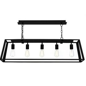 Academy 5 Light Bar Pendant  Black | Bed Sava