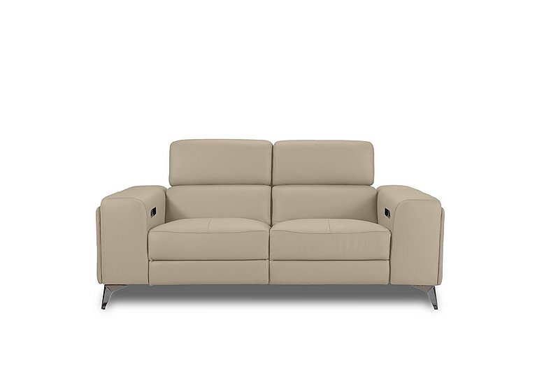 Action Leather 2 Seater Power Recliner Sofa - Dacota Pebble