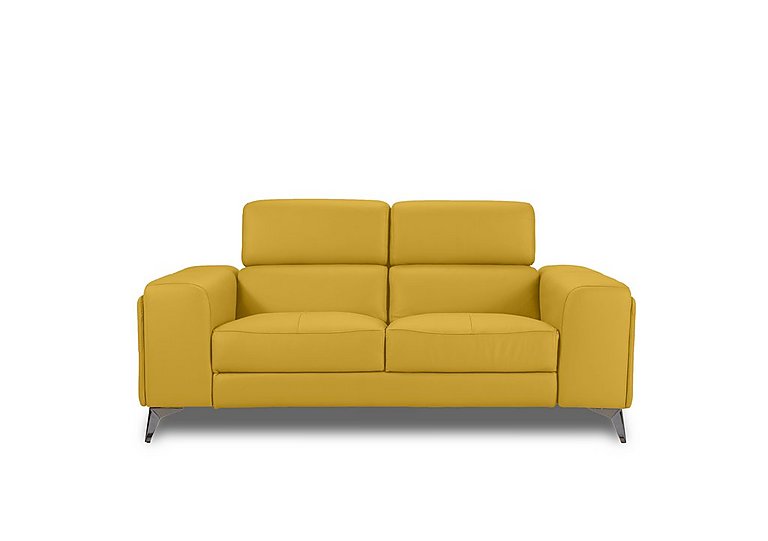 Action Leather 2 Seater Sofa - Giallo